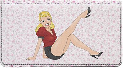 Pin Up Girls Leather Checkbook Cover
