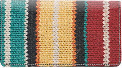 Knitting Textures Leather Checkbook Cover
