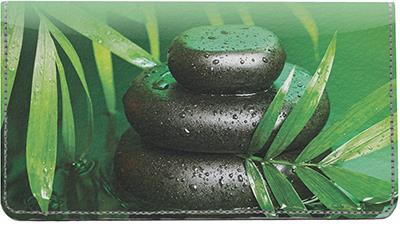 Spa Zen Leather Checkbook Cover