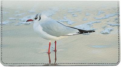 Seagulls Leather Checkbook Cover