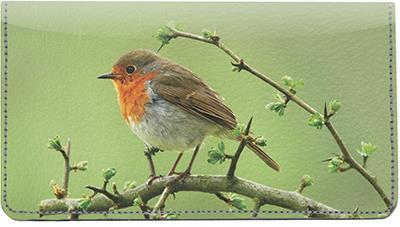 Robins Leather Checkbook Cover