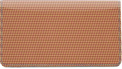 Simple Houndstooth Leather Checkbook Cover