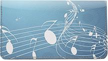 Abstract Music Leather Checkbook Cover
