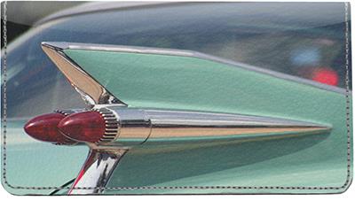 Tail Fins Leather Checkbook Cover