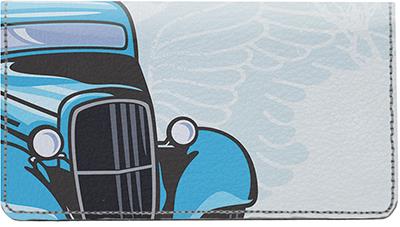 Sweet Hot Rods Leather Checkbook Cover