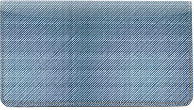 Denim Texture Leather Checkbook Cover