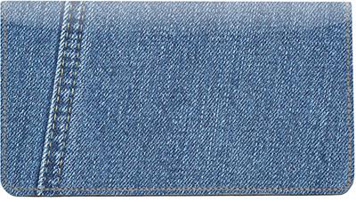 Denim Leather Checkbook Cover