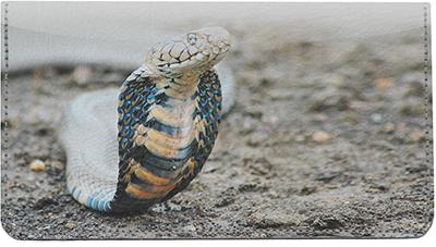Cobras Leather Checkbook Cover