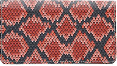Snakeskin Leather Checkbook Cover