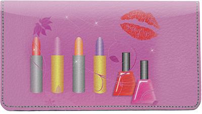 Cosmetics Leather Checkbook Cover