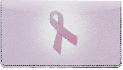 Lavender Ribbon Leather Checkbook Cover