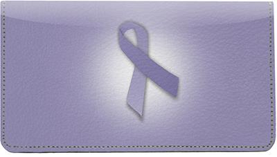 Periwinkle Ribbon Leather Checkbook Cover