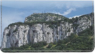 Rock of Gibraltar Leather Checkbook Cover