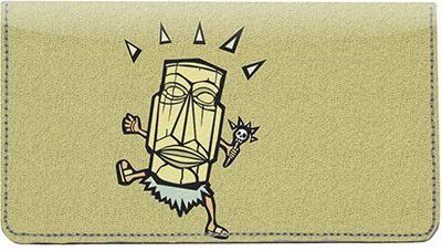 Tiki Magic Leather Checkbook Cover
