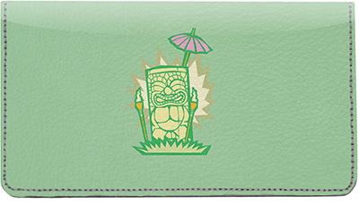 Tiki Cocktails Leather Checkbook Cover