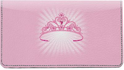 Princess Tiaras Leather Checkbook Cover
