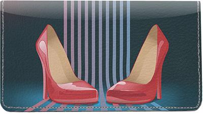 High Heels Leather Checkbook Cover