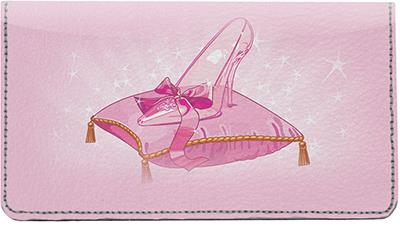 Glass Slippers Leather Checkbook Cover