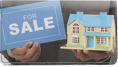 Real Estate Agents Leather Checkbook Cover