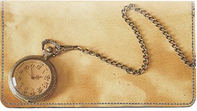 Pocketwatches Leather Checkbook Cover