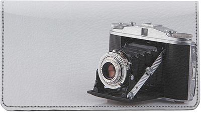 Antique Cameras Leather Checkbook Cover