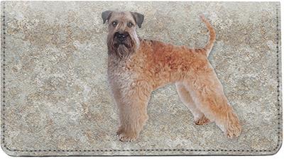 Soft Coated Wheaten Terriers Leather Checkbook Cover
