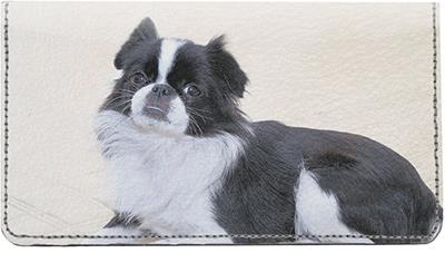 Japanese Chin Leather Checkbook Cover