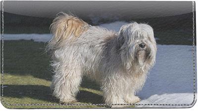 Tibetan Terriers Leather Checkbook Cover