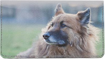 Belgian Sheepdogs Leather Checkbook Cover