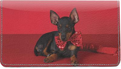 Manchester Terriers Leather Checkbook Cover