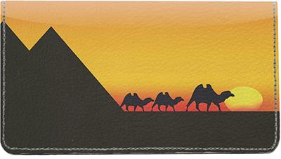Egyptian Sunset Leather Checkbook Cover