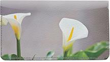 Calla Lilies Leather Checkbook Cover