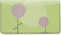 Artistic Hydrangeas Leather Checkbook Cover