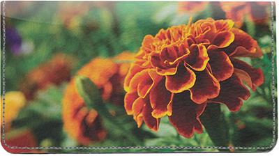 Marigold Field Leather Checkbook Cover