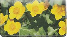 Marsh Marigolds Leather Checkbook Cover