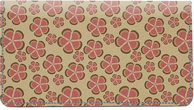 Petunia Patterns Leather Checkbook Cover