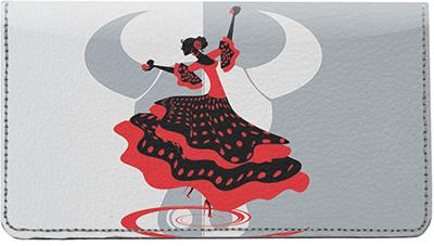 Spanish Dancing Leather Checkbook Cover