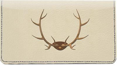 Hunting Trophies Leather Checkbook Cover