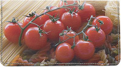 Italian Pasta Leather Checkbook Cover