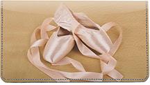 Ballet Shoes Leather Checkbook Cover