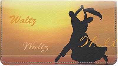 Romantic Waltz Leather Checkbook Cover