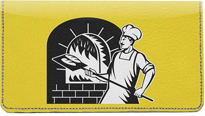 Classic Baking Leather Checkbook Cover