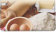 Baking Necessities Leather Checkbook Cover