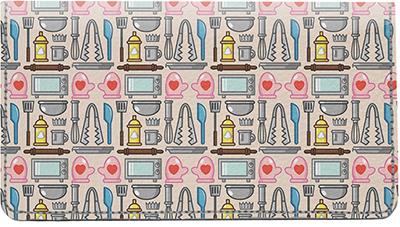 Baking Fun Leather Checkbook Cover