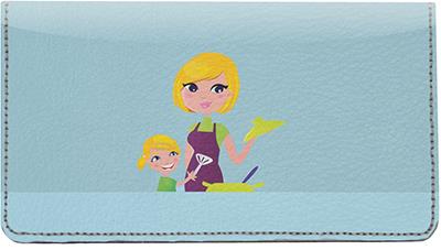 Cooking Partners Leather Checkbook Cover
