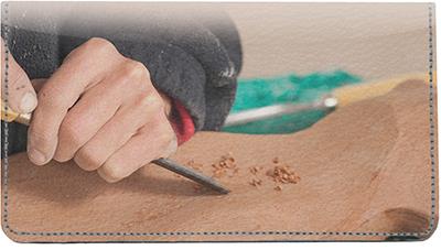 Sculpting Leather Checkbook Cover