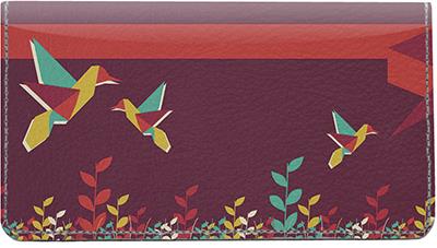 Origami Leather Checkbook Cover