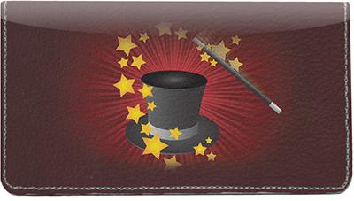 Abracadabra Leather Checkbook Cover