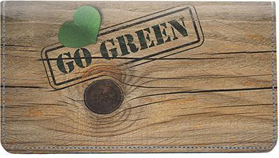 Go Green! Leather Checkbook Cover