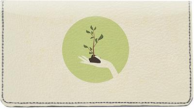 Plant A Tree Leather Checkbook Cover